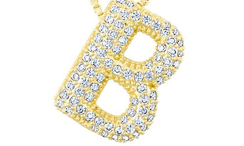 Adornia Gold Pave Bubble Letter Necklace In Gold-b