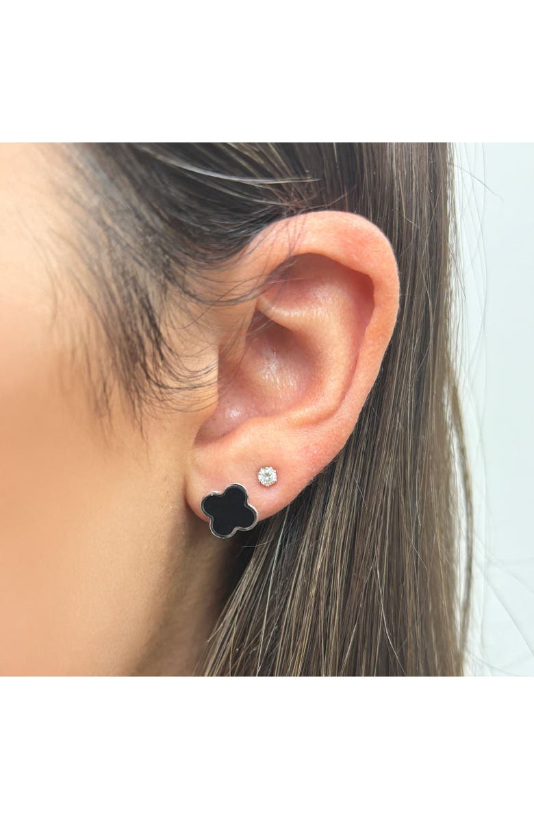 The Lovery Fine Jewelry Round Diamond Stud Earrings, Alternate, color, White Gold