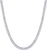 FZN Silvertone Cubic Zirconia Tennis Necklace
