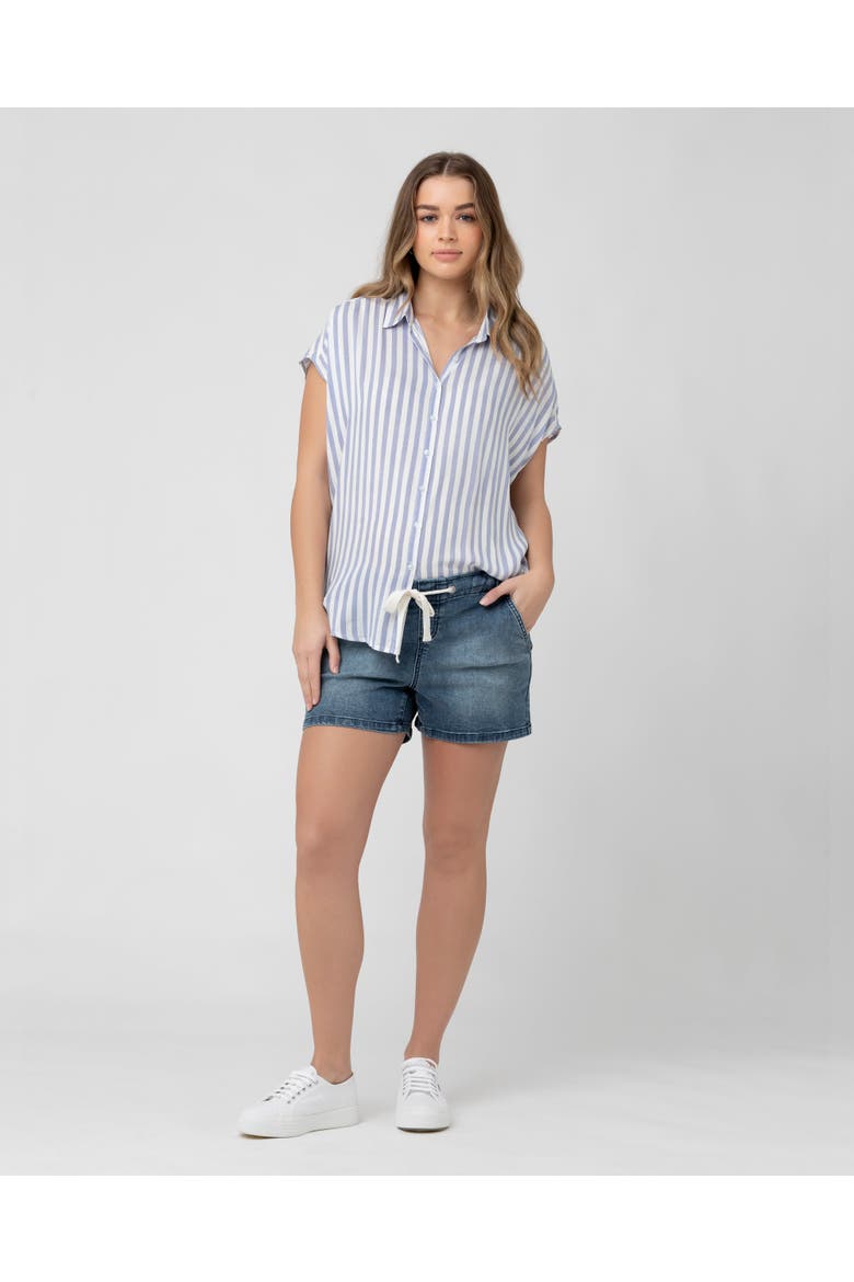 Quinn Relaxed Shirt Blue / White, Alternate, color, Blue / White