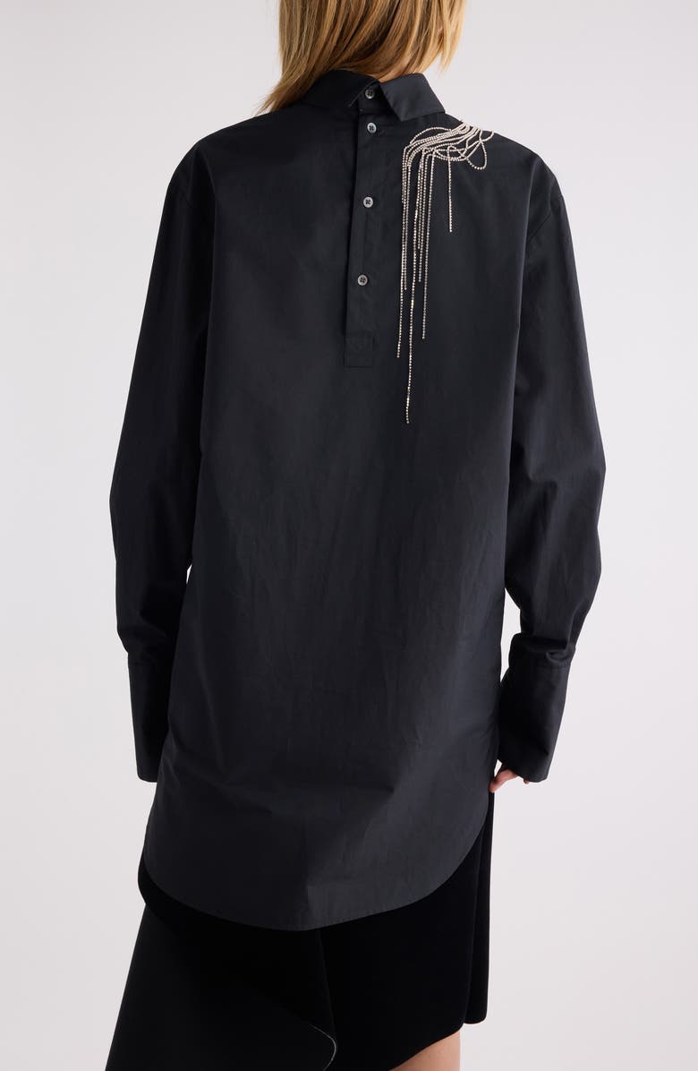 Dries Van Noten Corso Crystal Chain Detail Long Sleeve Shirt, Alternate, color,