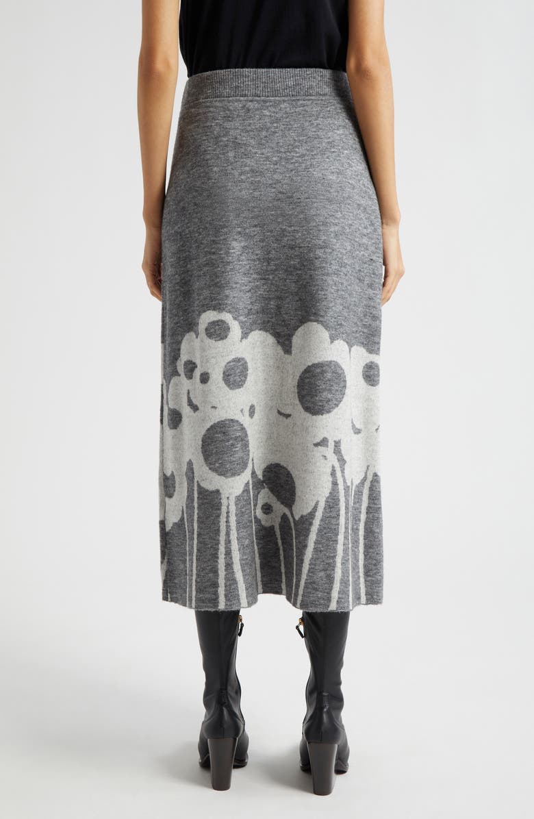 Marimekko Pieli Lammet Jacquard Knit Skirt, Alternate, color, Light Grey/ Off White