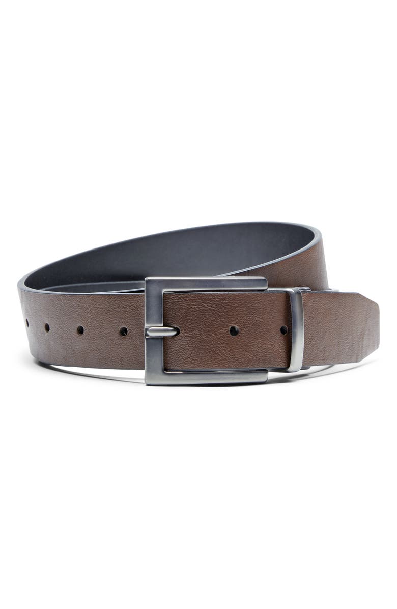 Nike Smooth Faux Leather Belt, Main, color,
