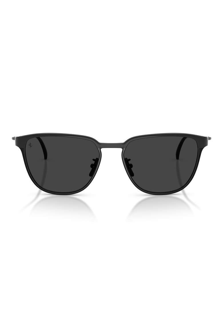 FH1032D 56mm Polarized Square Sunglasses, Main, color, BLACK MATTE / BLACK CRYSTAL