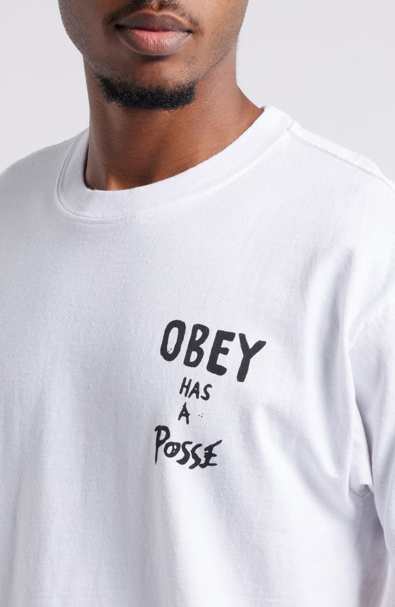 Obey has a Posse Cotton Graphic T-Shirt, Alternate, color, 
