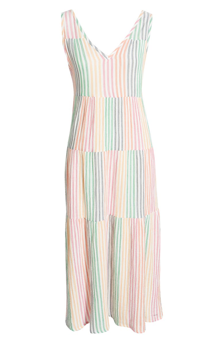 Marine Layer Corinne Stripe Tiered Maxi Dress, Alternate, color,