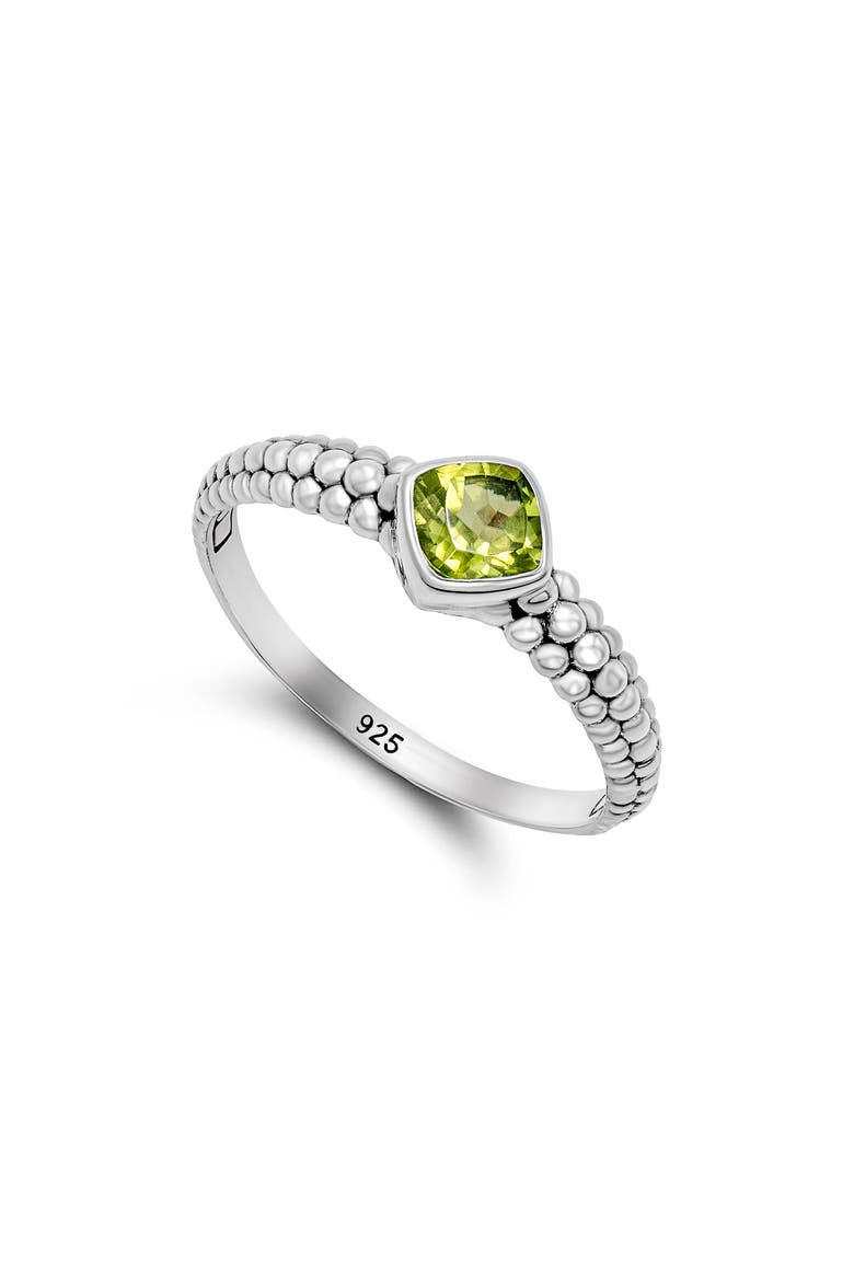 Stone Cushion Ring, Main, color, GREEN