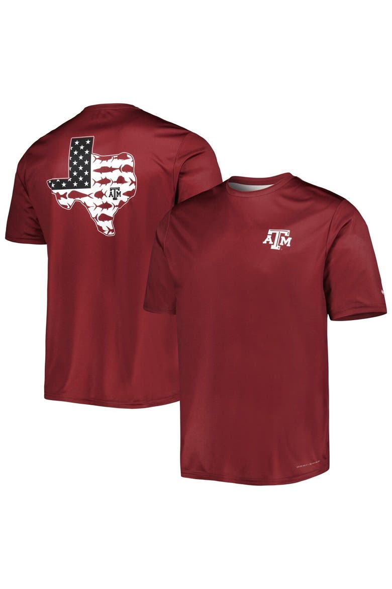 Men's Columbia Maroon Texas A&M Aggies Terminal Tackle Omni-Shade T-Shirt, Main, color, Maroon