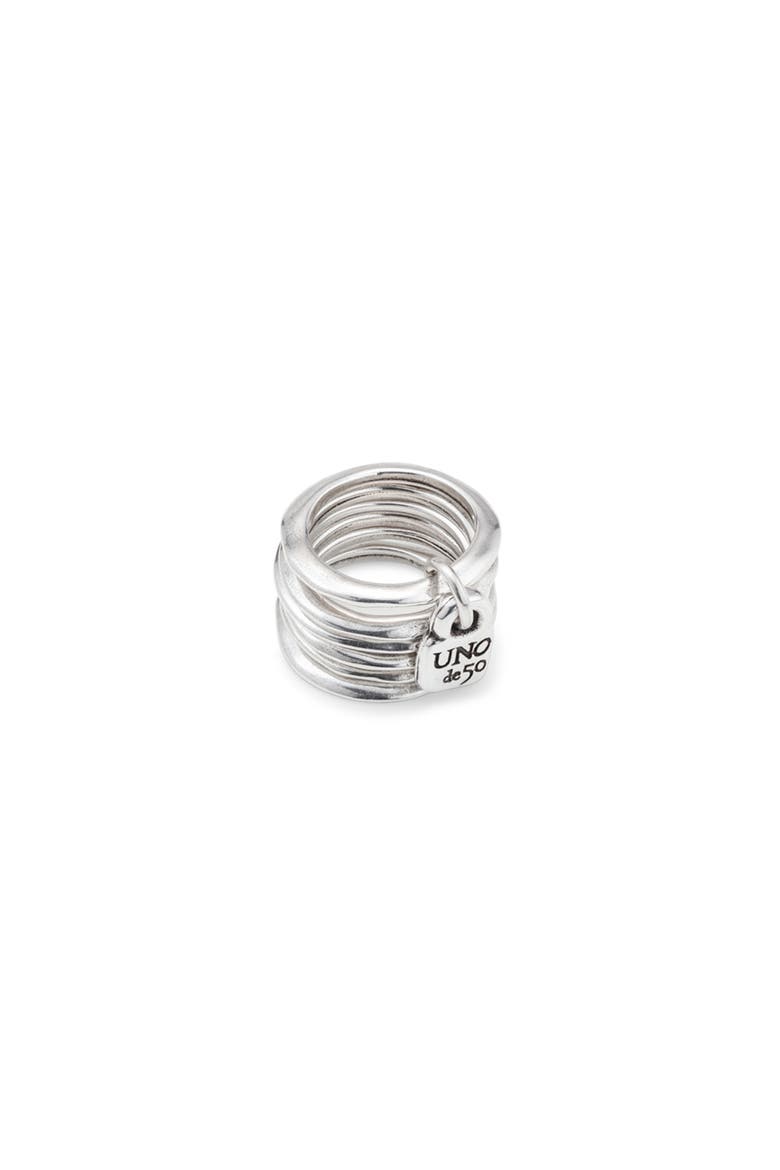 Sterling Silver-Plated Multi-Ring, Alternate, color, Silver