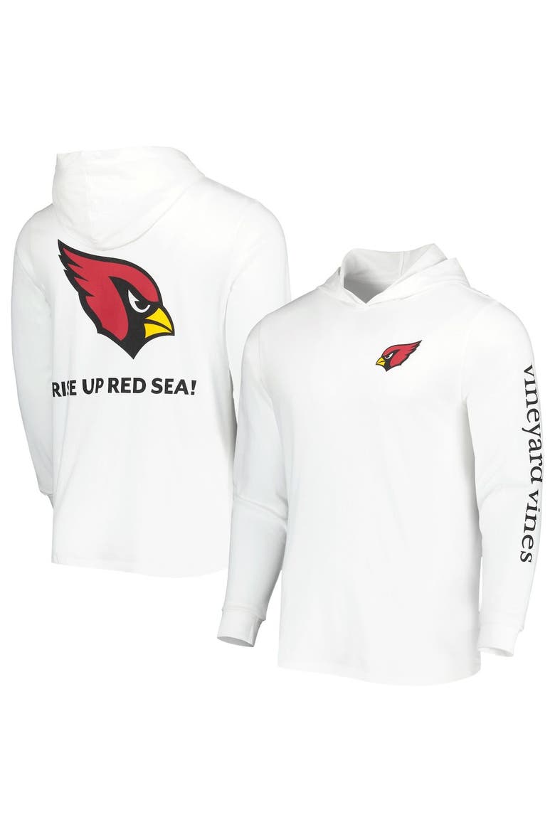 Men's Vineyard Vines White Arizona Cardinals Local Long Sleeve Hoodie T-Shirt, Main, color, White