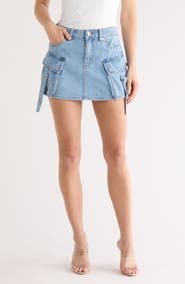 BLANKNYC Cargo Denim Miniskirt
