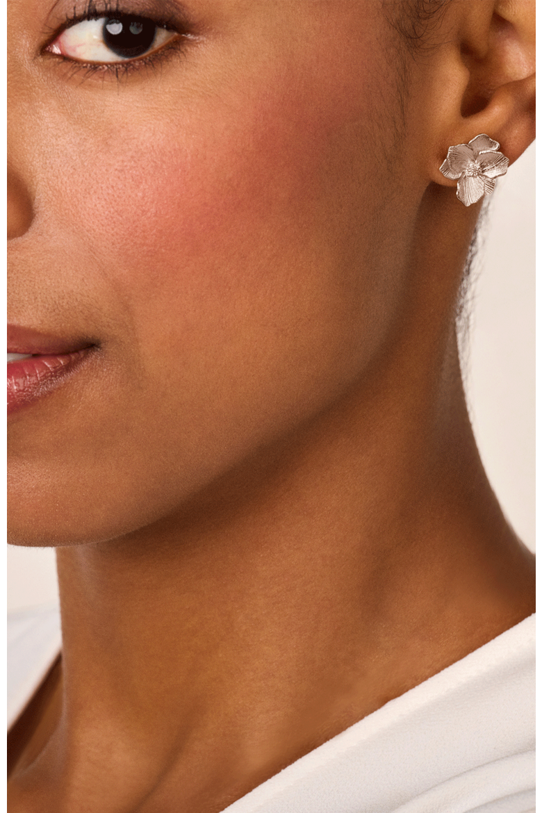 Jasmine Diamond Studs |  14 natural diamonds | 925 Sterling Silver | Earrings | Pin | Rhodium Plated, Alternate, color, Silver