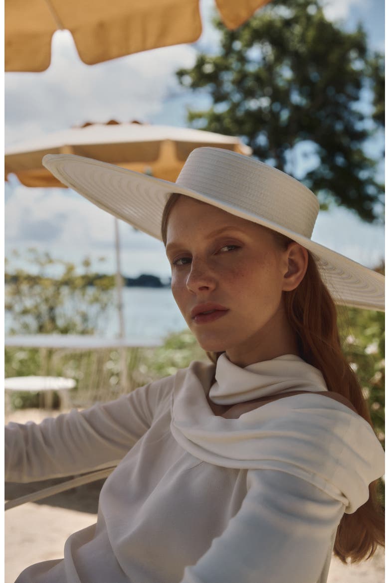 Walton Boater Hat, Alternate, color, IVORY