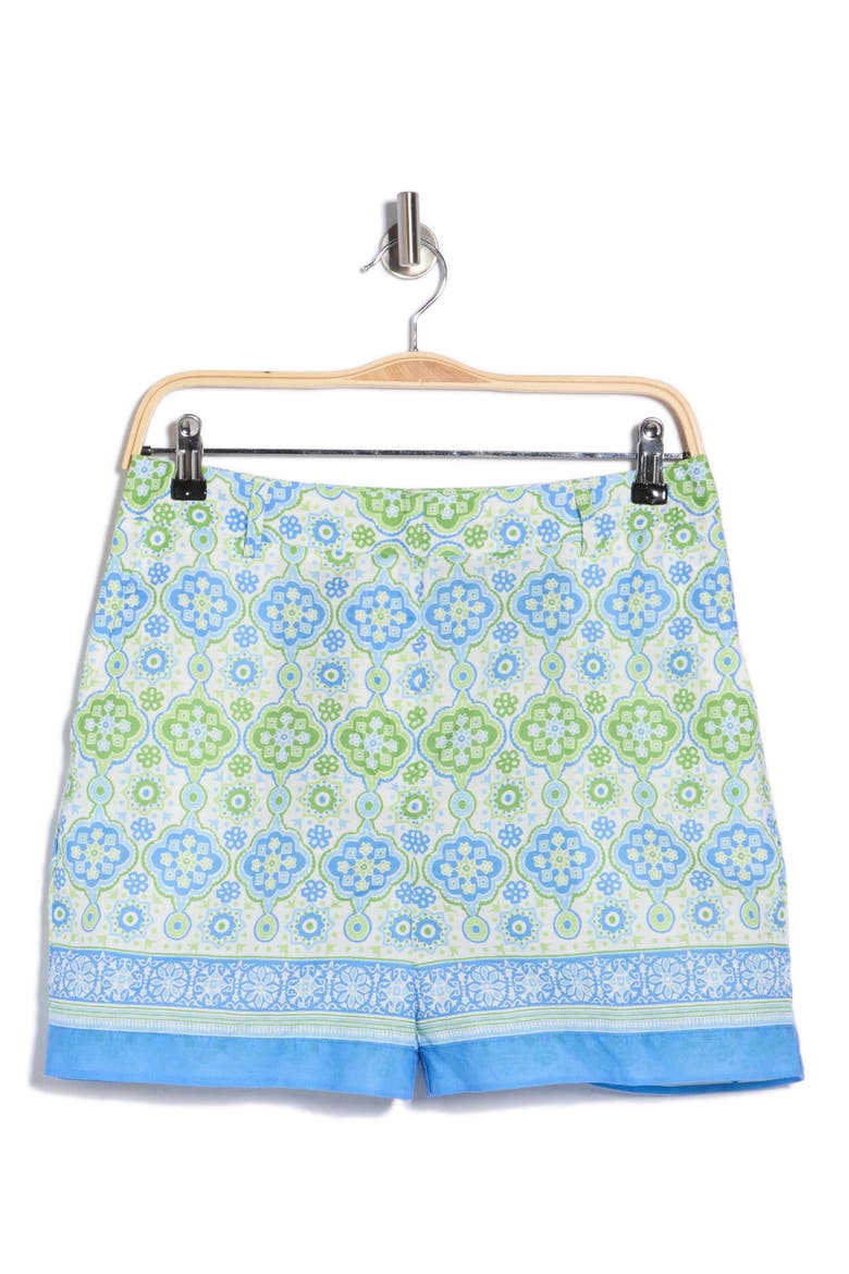 Orita Print Shorts, Alternate, color, WHITE/ GREEN/ SKY BLUE