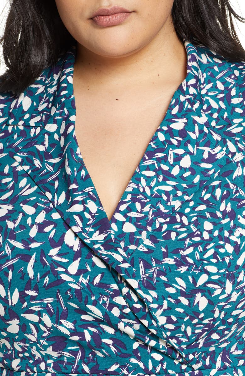 Eliza J Floral Faux Wrap Dress, Alternate, color, 