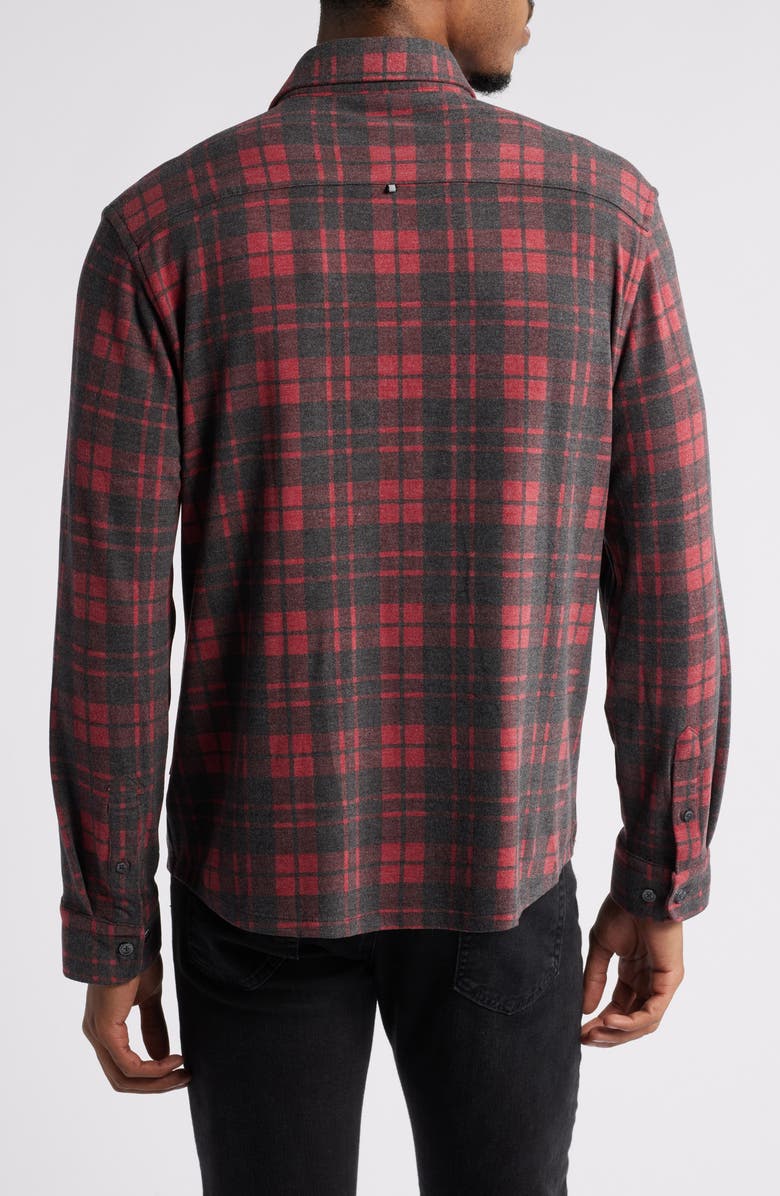 Stone Rose Lumberjack Wrinkle Resistant Tech Fleece Jacket, Alternate, color, 