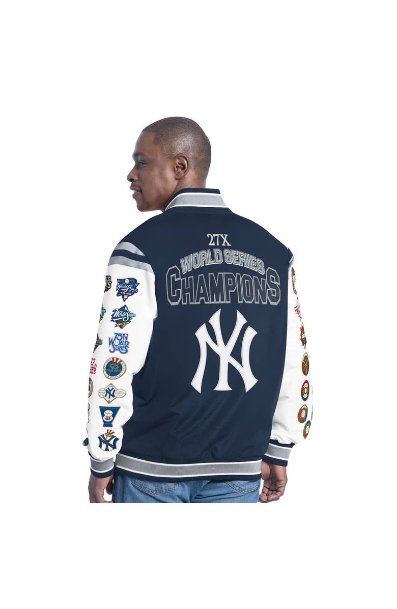G-III SPORTS BY CARL BANKS Men's G-III Sports by Carl Banks  Navy New York Yankees Recruit Commemorative Full-Snap Varsity Jacket, Alternate, color, 