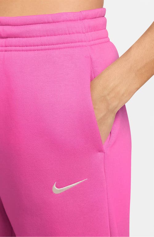 Nike Sportswear Phoenix High Waist Wide Leg Sweatpants In Pink