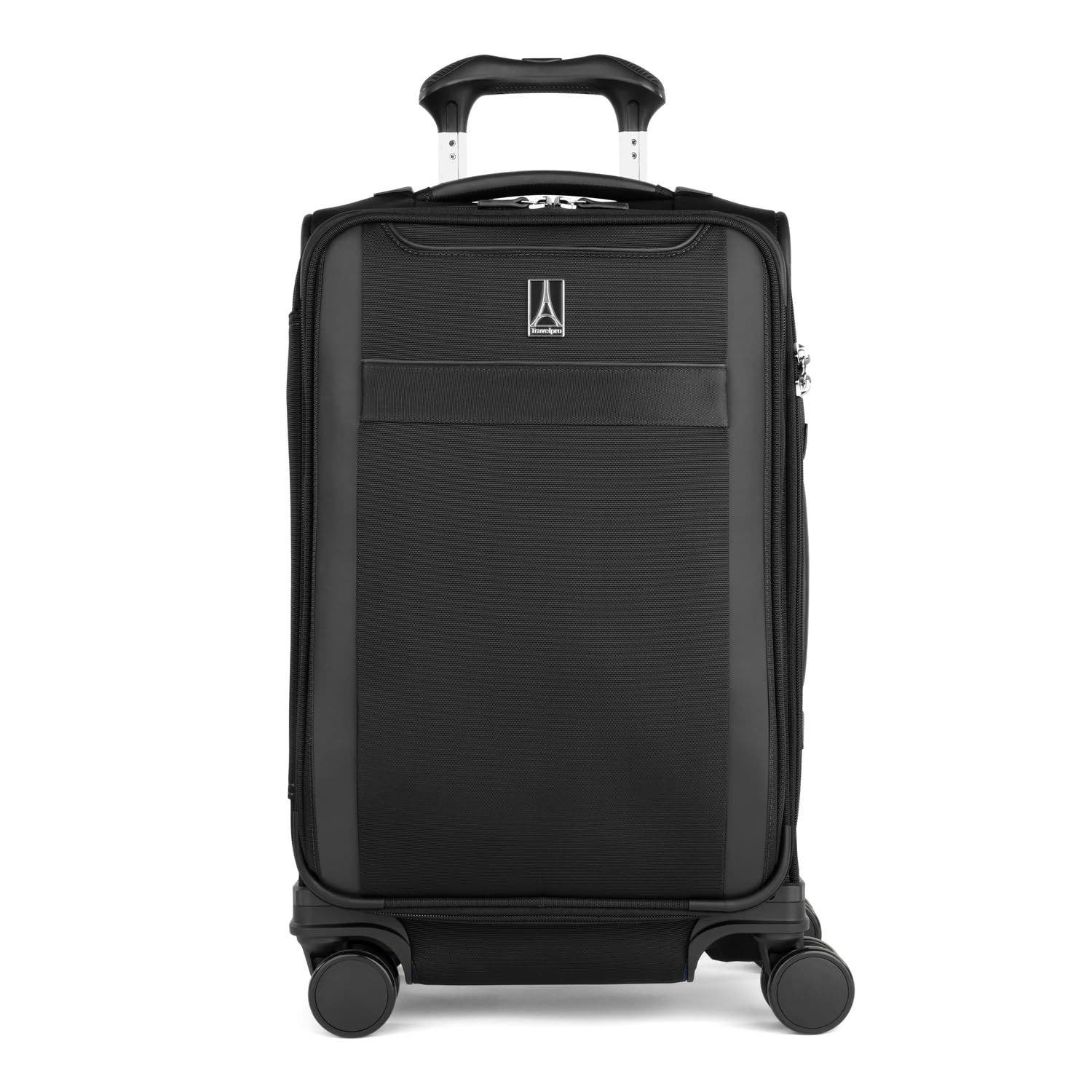 TRAVELPRO Versapack + Lightweight Softside Expandable 21" Carry On Spinner Luggage, Main, color, Black