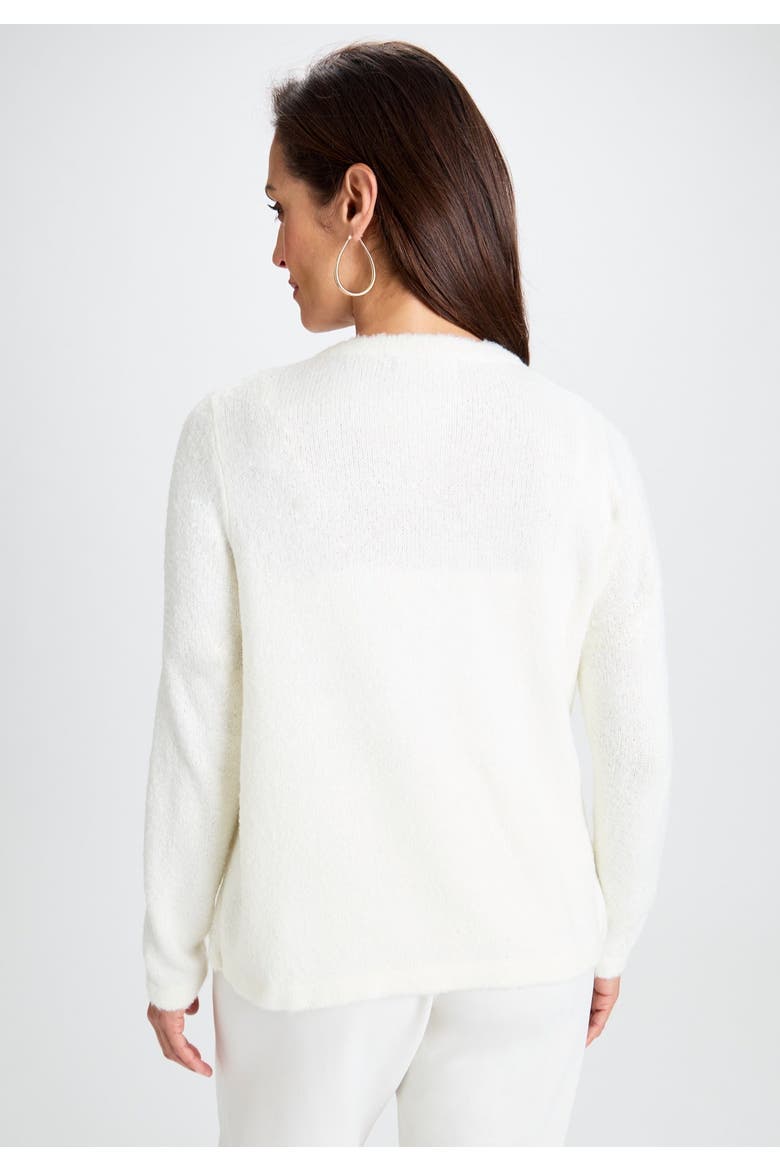 Boucle Pearl Cardigan, Alternate, color, IVORY PEARL