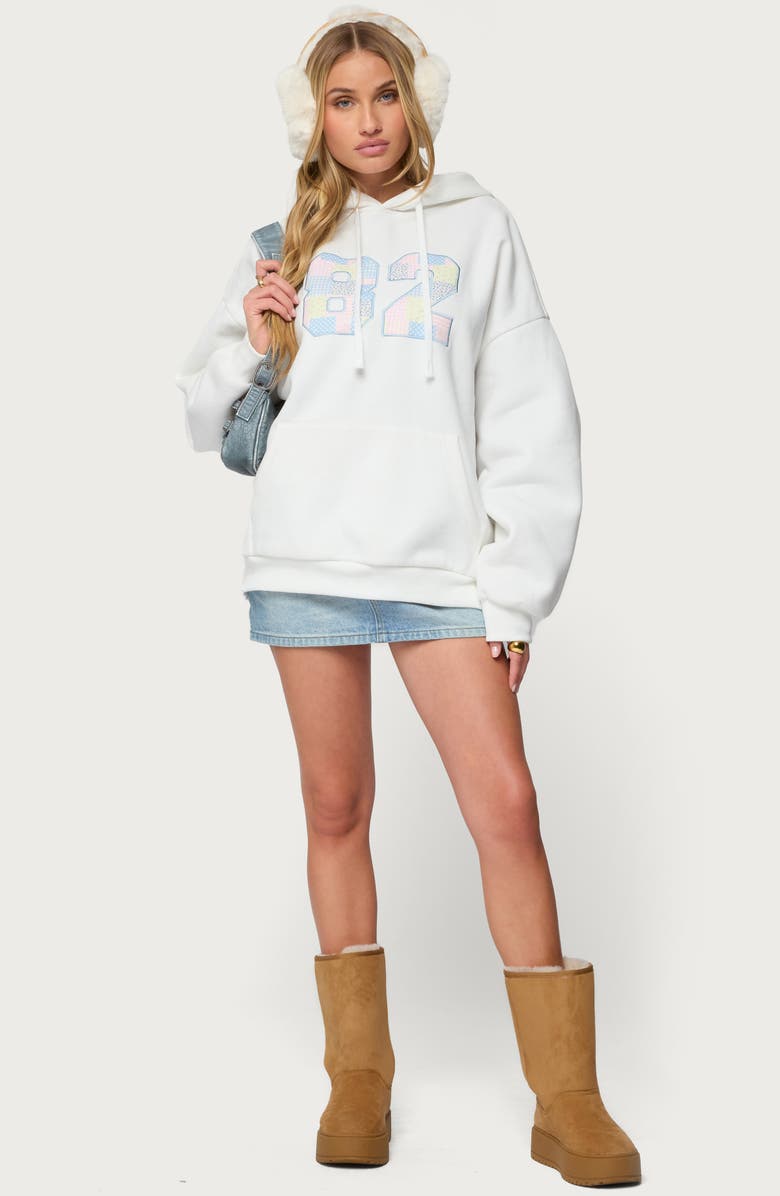 EDIKTED 82 Oversize Hoodie, Alternate, color, White