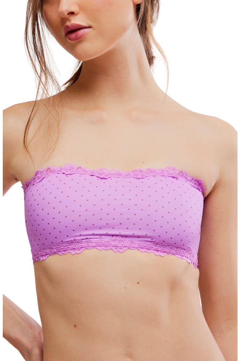 Charlie Bandeau Bra, Alternate, color, PURPLE DOT