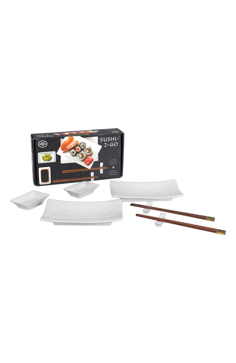 BIA Cordon Bleu Sushi 2 Go 8-Piece Porcelain Sushi Set, Main, color, White