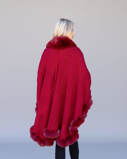 Le Fafo Julia Poncho Cape In Red
