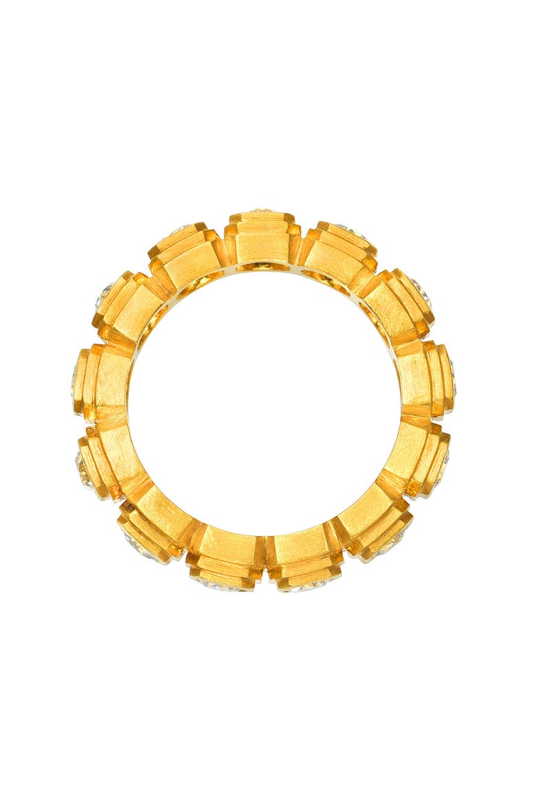 Ziggurat Bezel Set Diamond Eternity Band, Alternate, color, YELLOW GOLD