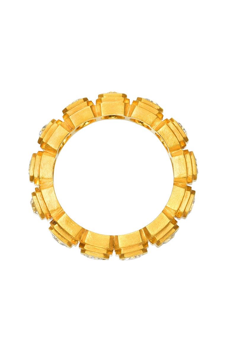 Darius Ziggurat Bezel Set Diamond Eternity Band, Alternate, color, Yellow Gold