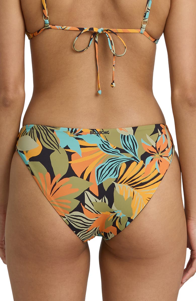 Billabong Des Tropiques Lowrider Bikini Bottoms, Alternate, color, Black Multi