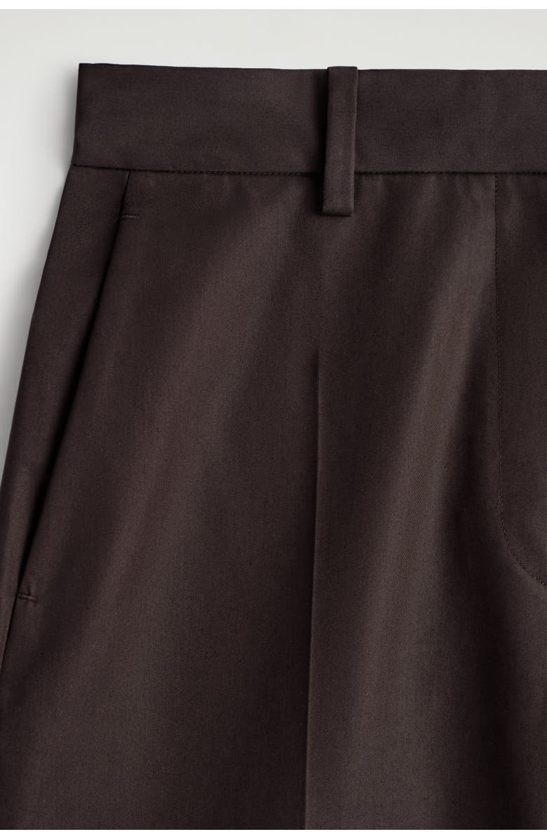 COS Embroidered Cotton Pants, Alternate, color, Dark Brown