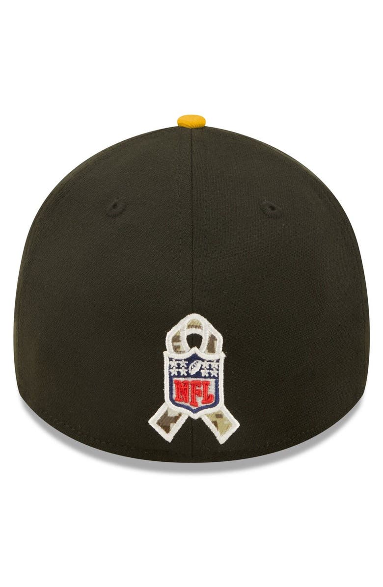 New Era Men's New Era Black/Yellow Pittsburgh Steelers 2022 Salute To Service 39THIRTY Flex Hat, Alternate, color, 