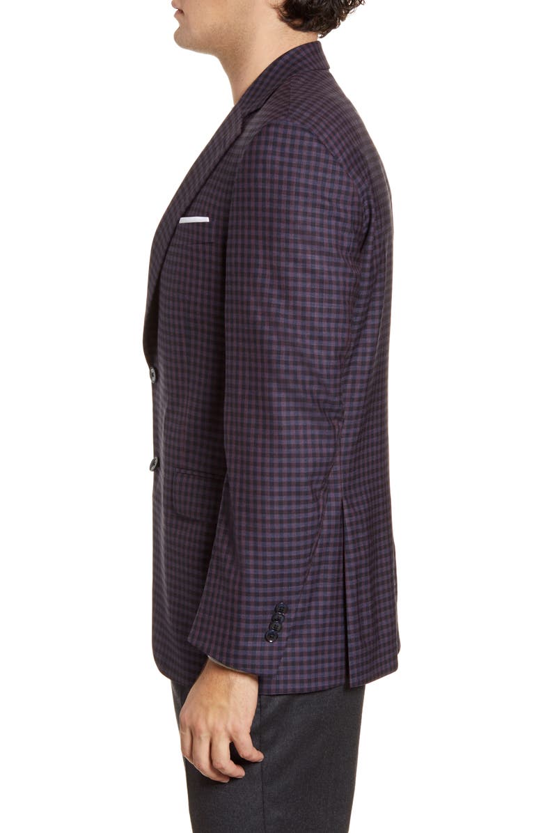 Peter Millar Classic Fit Check Wool Sport Coat, Alternate, color,