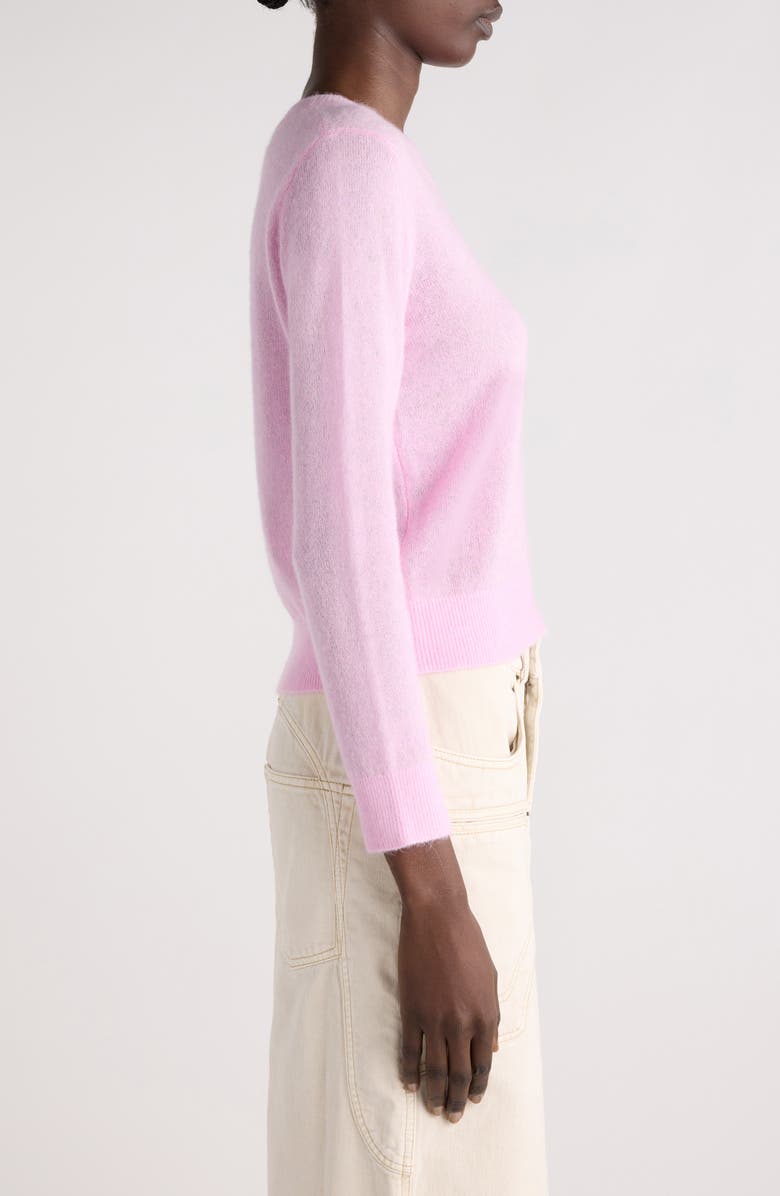 Isabel Marant Leonor Silk, Baby Alpaca & Cashmere Sweater, Alternate, color, Light Pink
