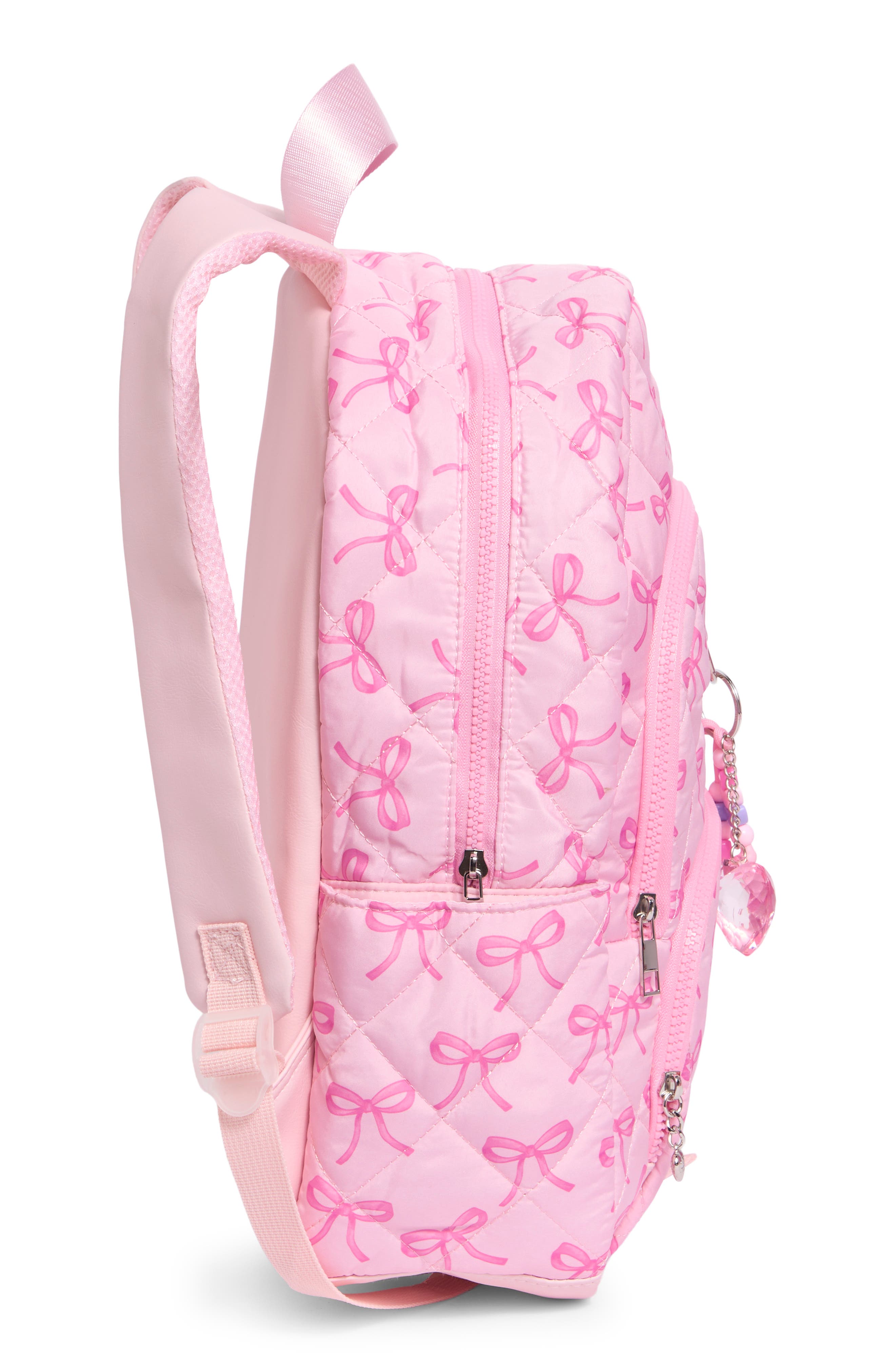 Large Bow Quilted Backpack, Alternate, color, LOLLIPOP