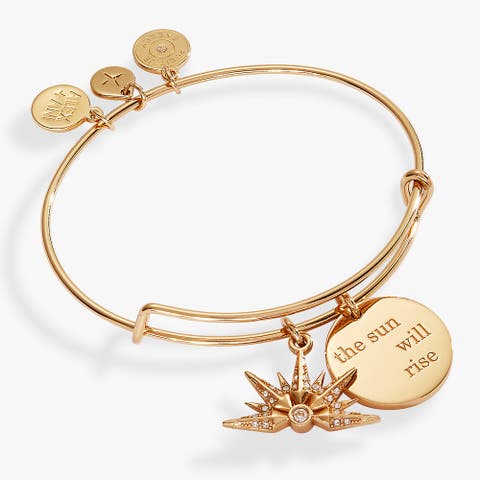 The Sun Will Rise Duo Charm Bangle Bracelet