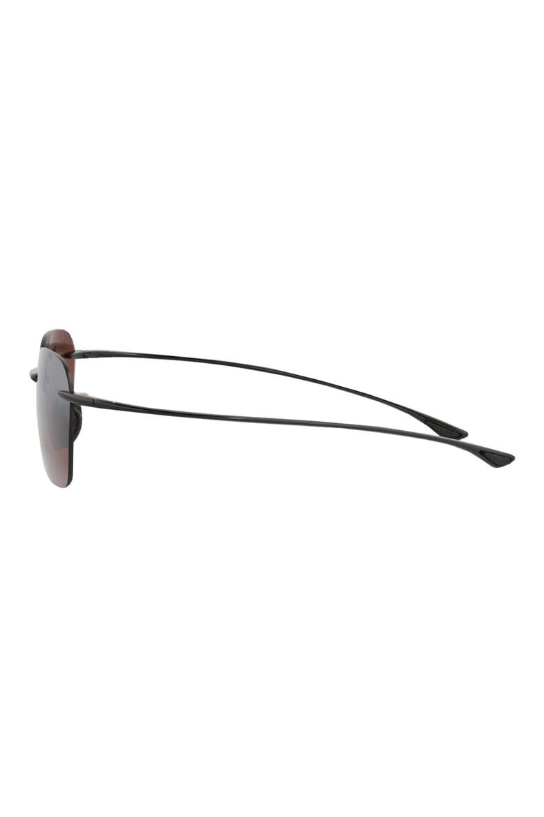 50mm Polarized Gradient Square Sunglasses, Alternate, color, BLACK BLACK ROSE