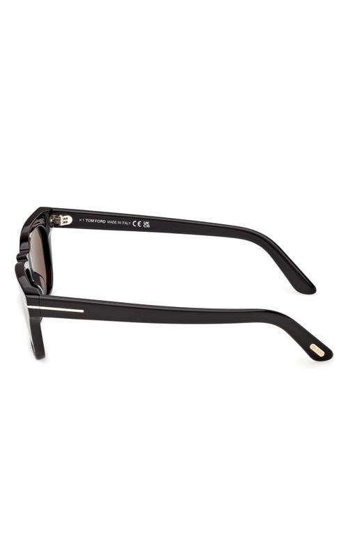 Tom Ford Penn 53mm Rectangular Sunglasses In Black