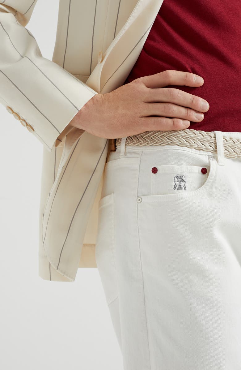 Brunello Cucinelli Garment-dyed denim trousers, Alternate, color, 