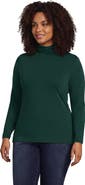 Lands' End Plus Size Lightweight Jersey Long Sleeve Turtleneck