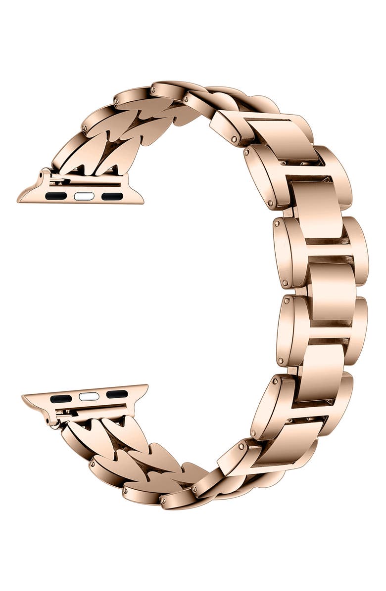 The Posh Tech Crush Hearts Apple Watch<sup>®</sup> Bracelet Watchband, Alternate, color, Rose Gold