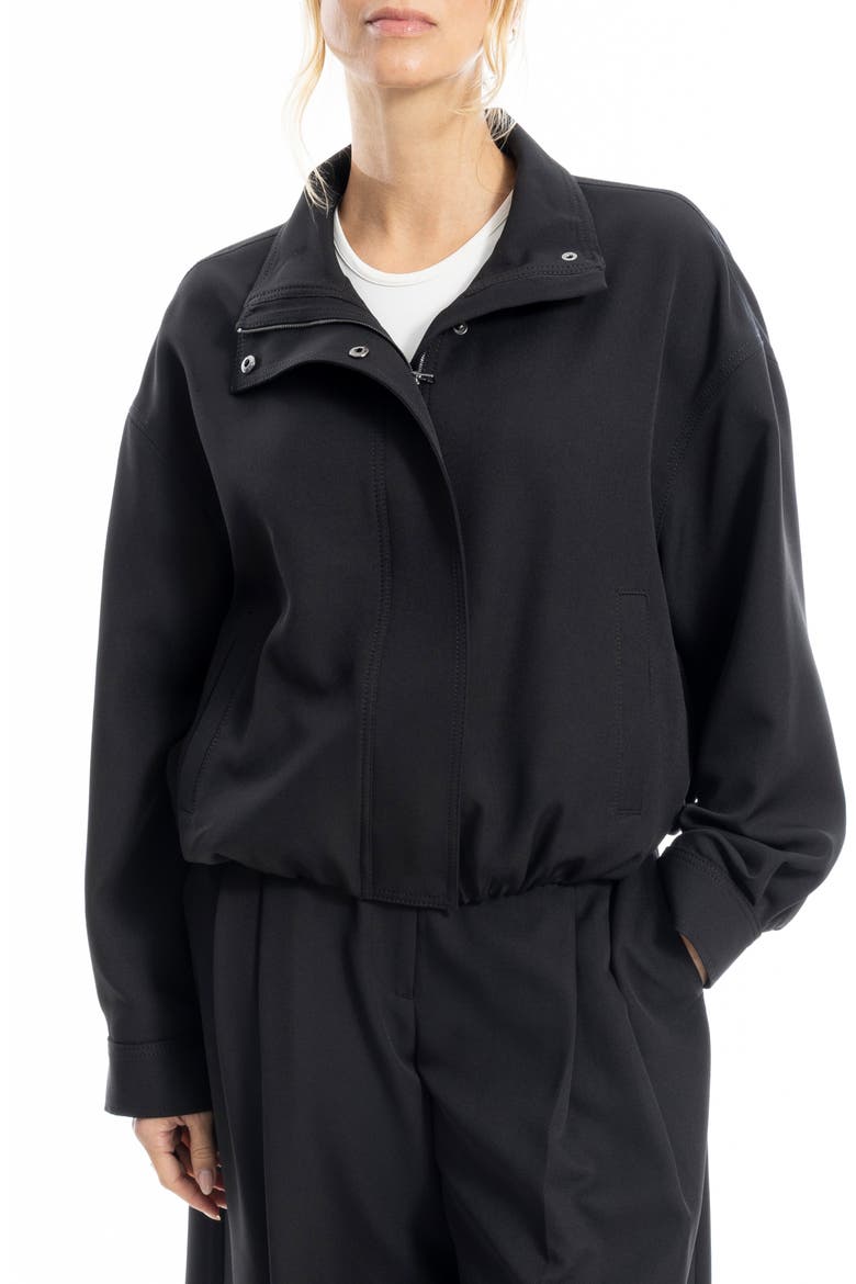 Bubble Hem Jacket, Alternate, color, BLACK