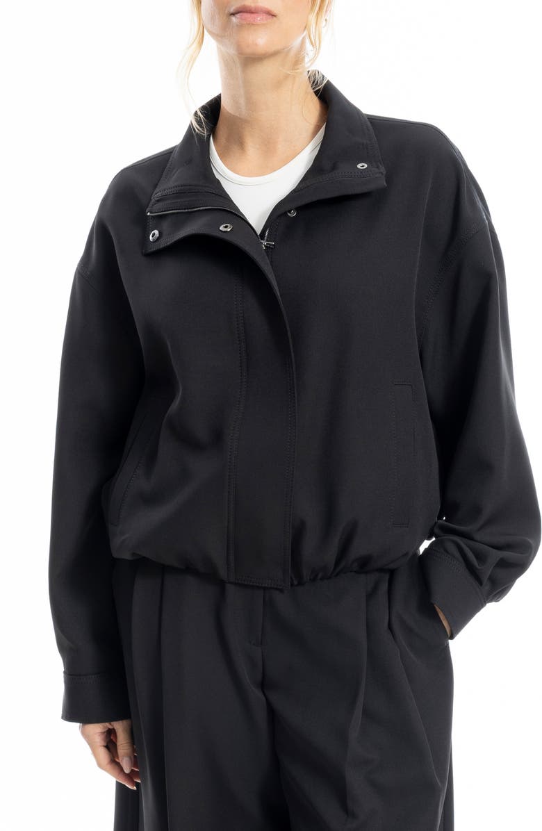 MAX STUDIO Bubble Hem Jacket, Alternate, color, Black