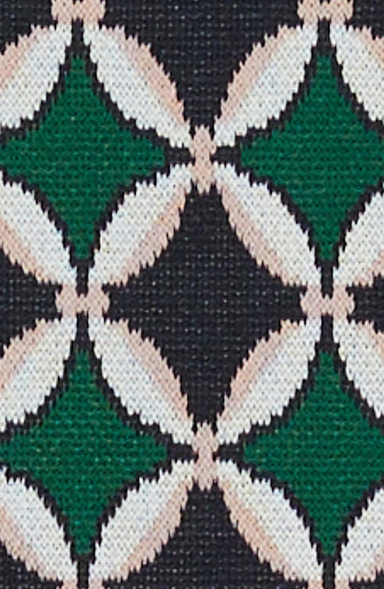 Marina Rinaldi Cimone Jacquard Polo Sweater, Alternate, color, Midnight Blue