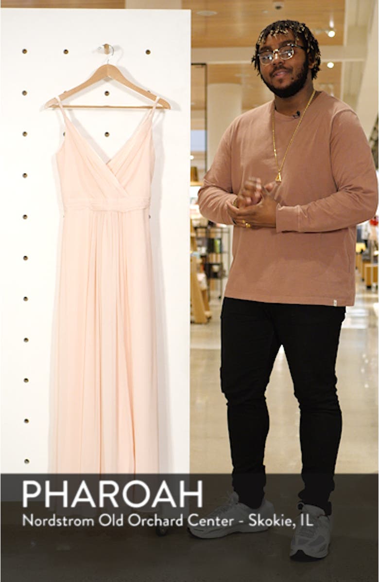 Surplice Neck Chiffon A-Line Gown, sales video thumbnail