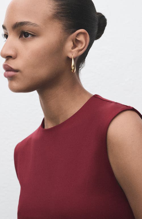Mango Fitted Sleeveless Top In Burgundy