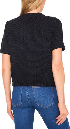 CeCe Short Sleeve Button-Up Cardigan | Nordstrom