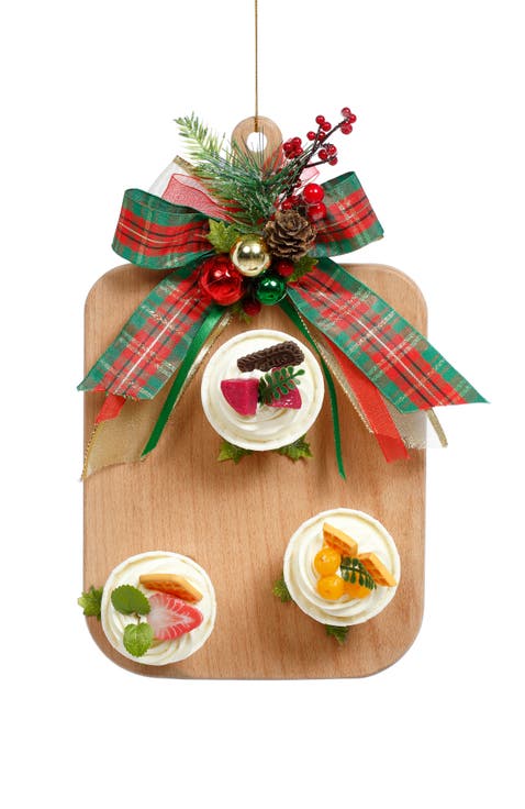 Cutting Board with Fruits Ornament, Large