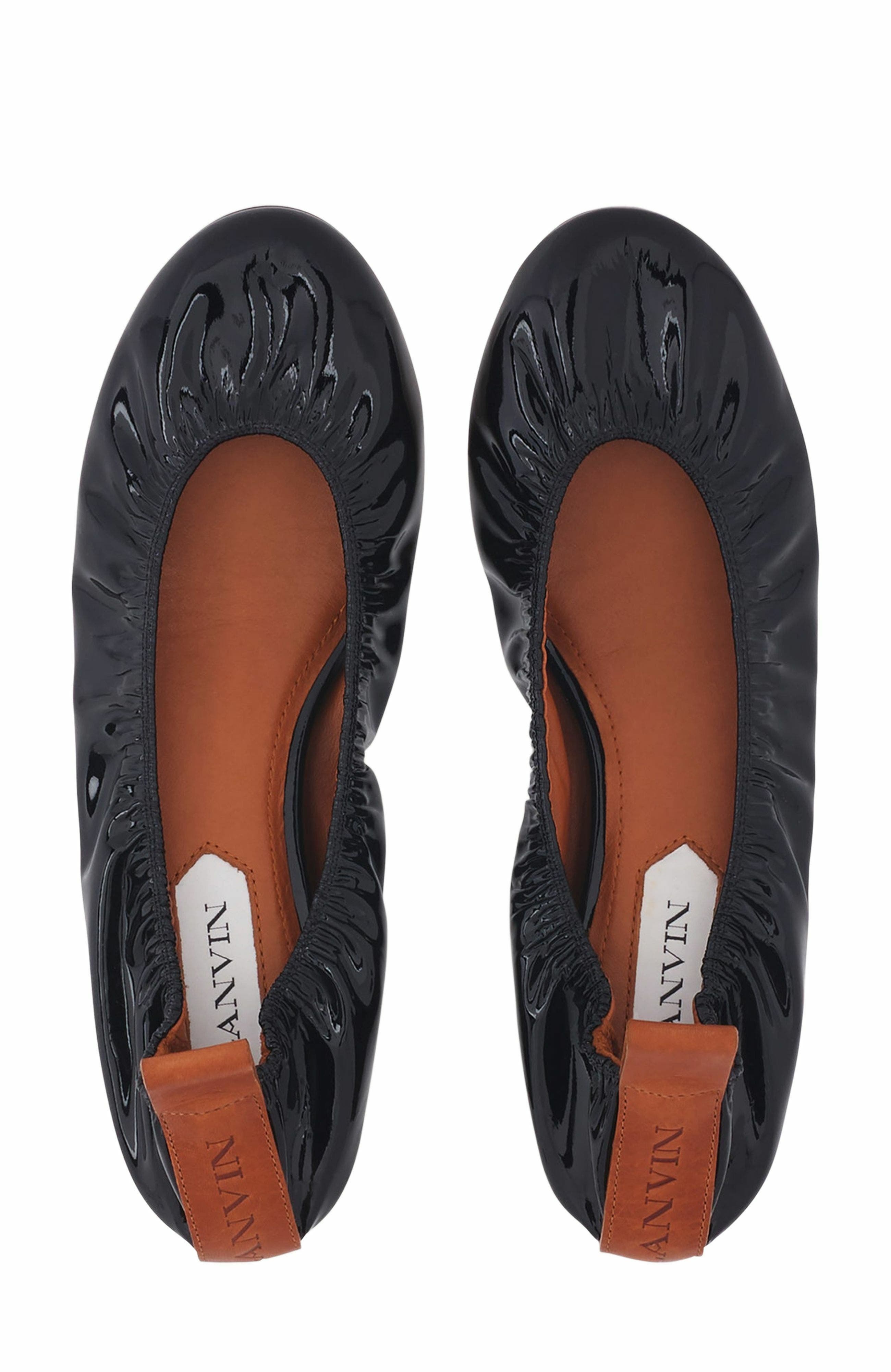 Lanvin The Ballerina Flat In Patent Leather, Alternate, color, 